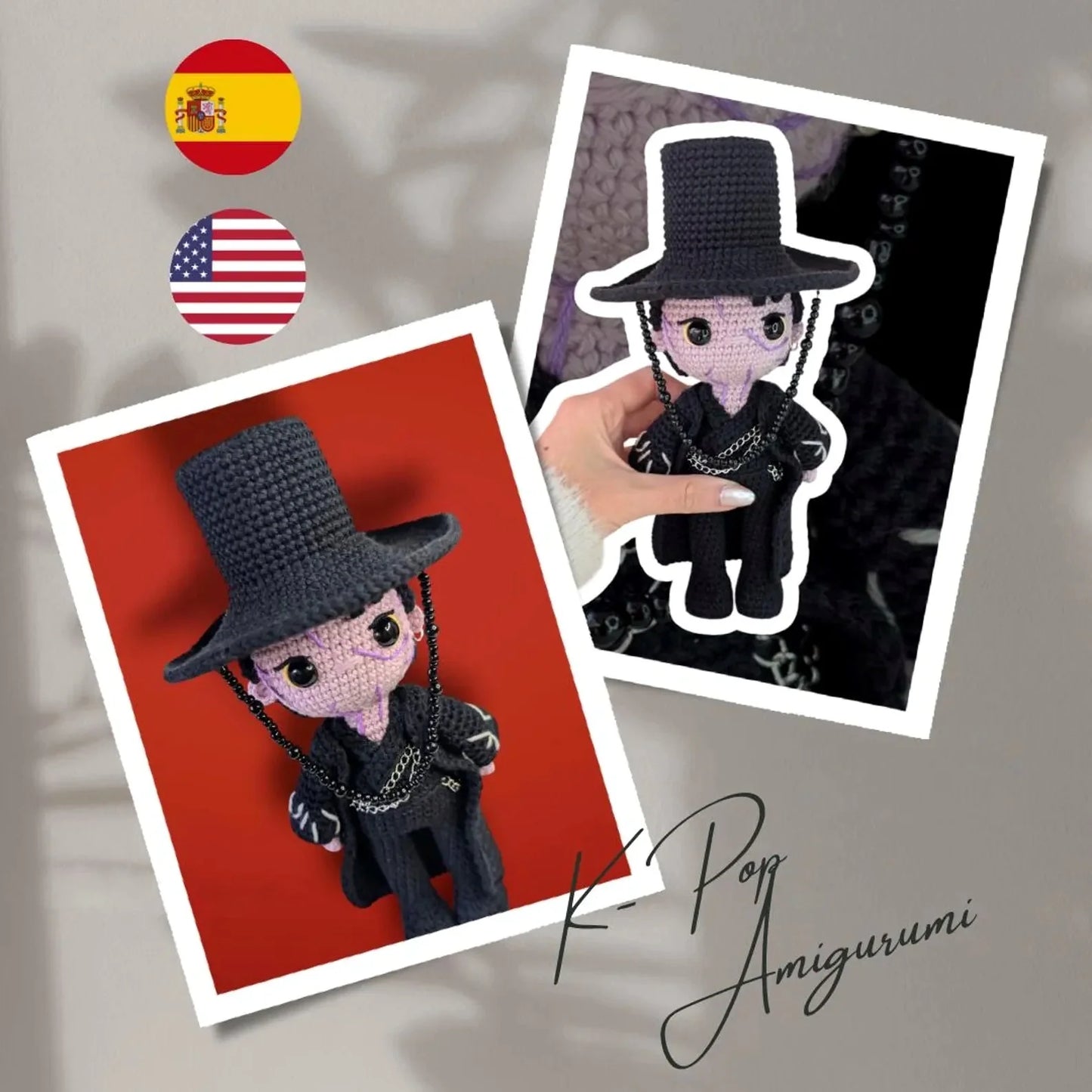 K-Pop Hero Crochet Pattern – Chibi Amigurumi PDF Digital Download