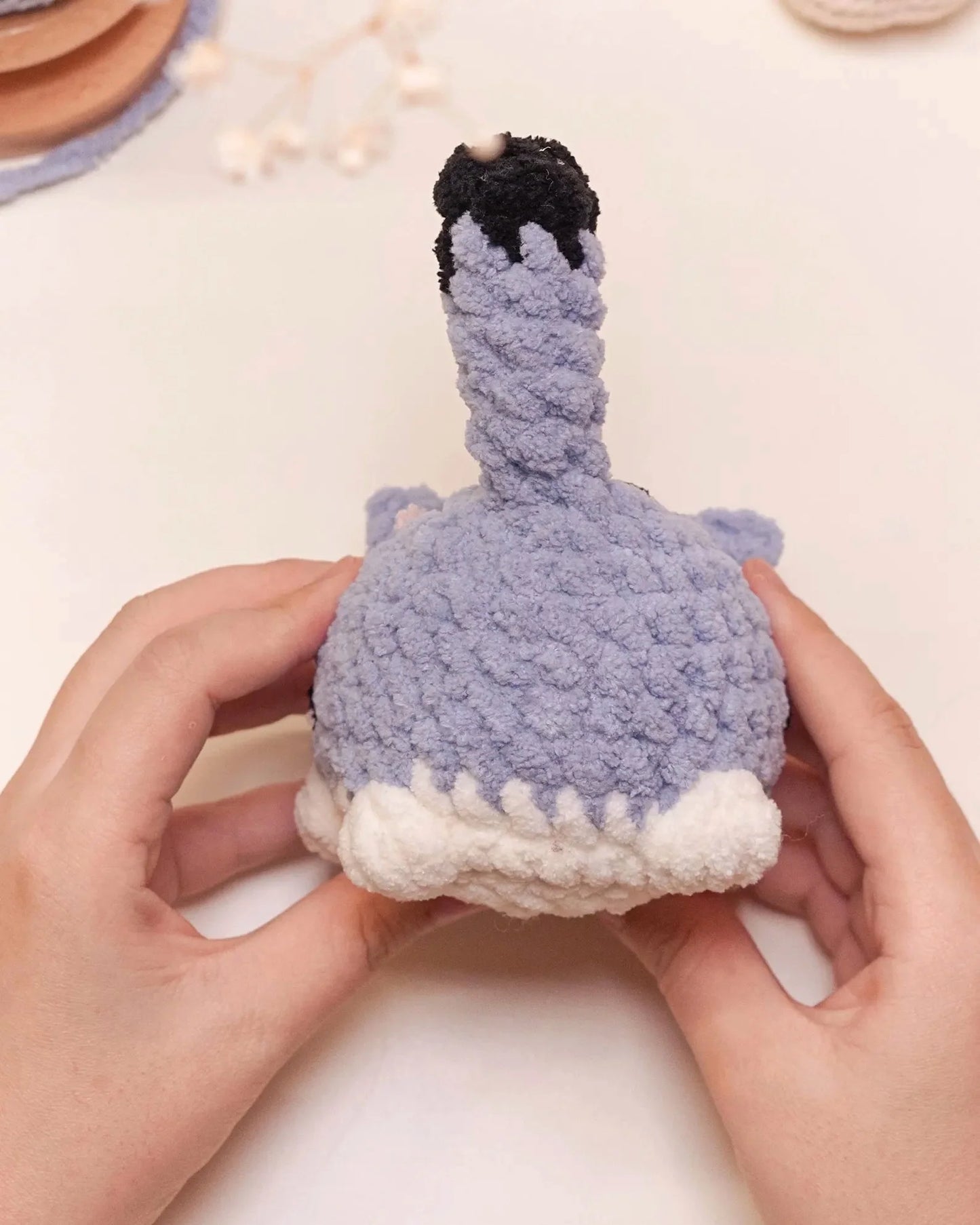 Kpop Lazy Silly Blue Tiger Crochet Pattern, no sew amigurumi crochet patterns