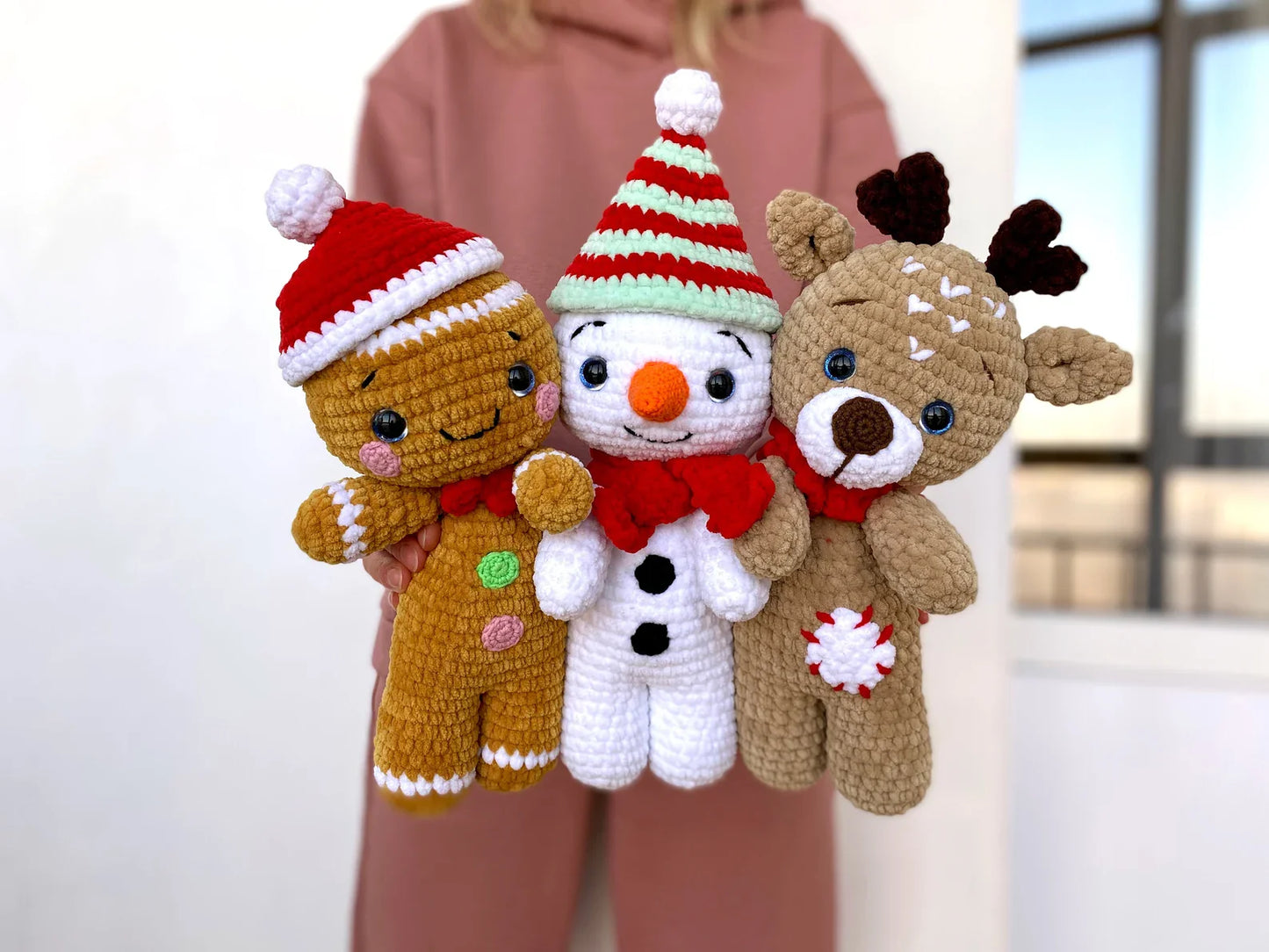 Christmas Amigurumi Bundle – Deer, Gingerbread & Snowman Crochet Patterns (PDF)