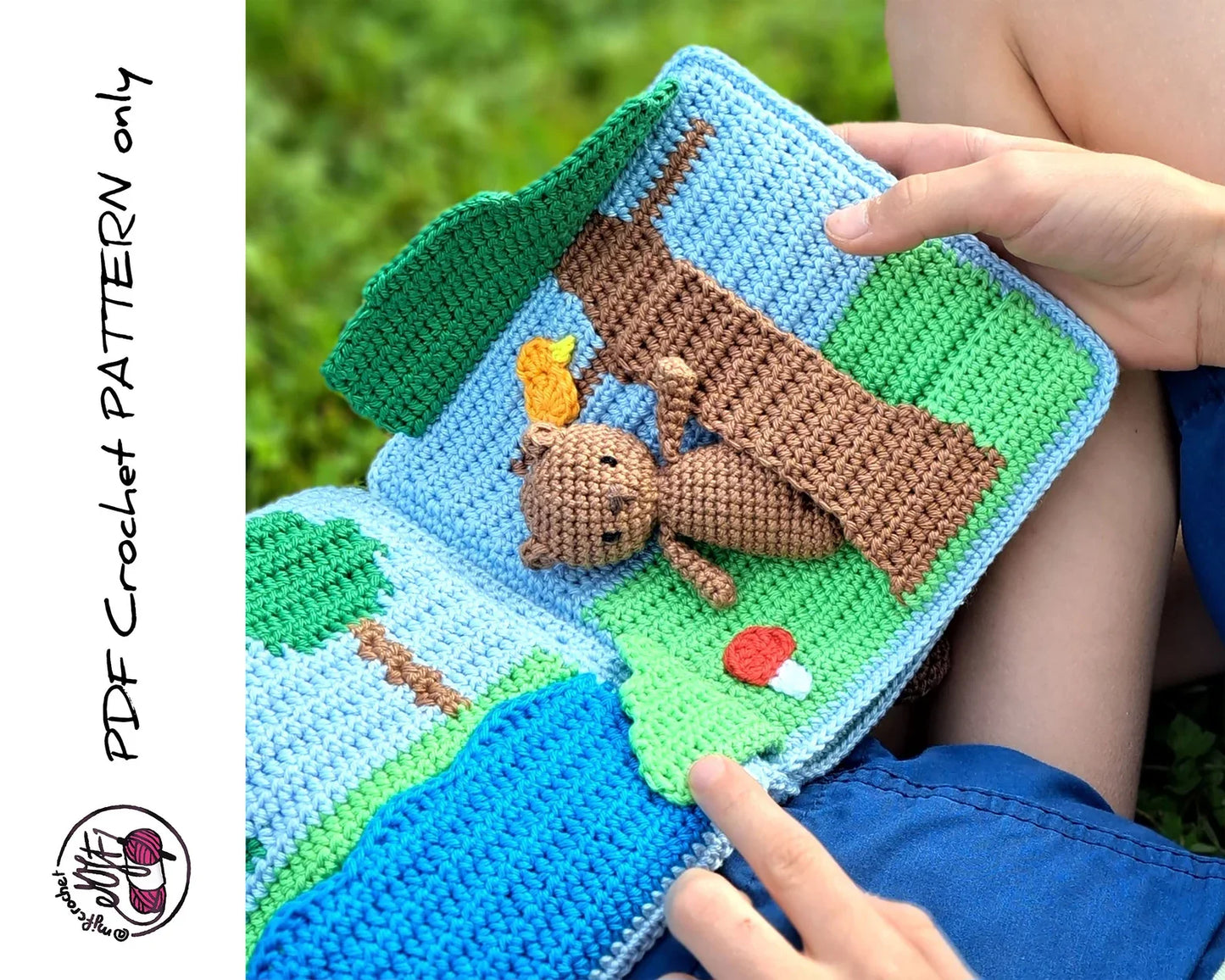 Little Bear’s Day Book – Crochet Pattern (PDF Storybook Amigurumi)