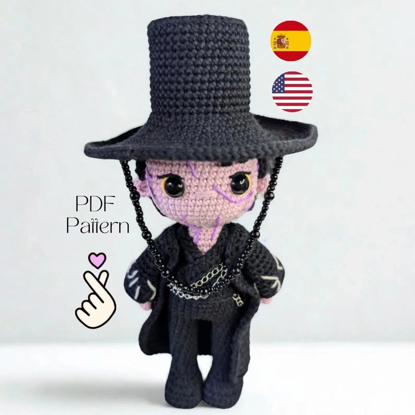 K-Pop Hero Crochet Pattern – Chibi Amigurumi PDF Digital Download