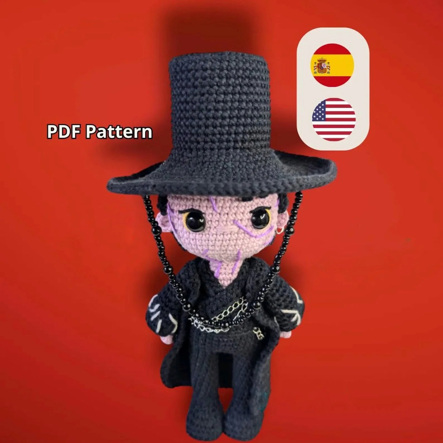K-Pop Hero Crochet Pattern – Chibi Amigurumi PDF Digital Download