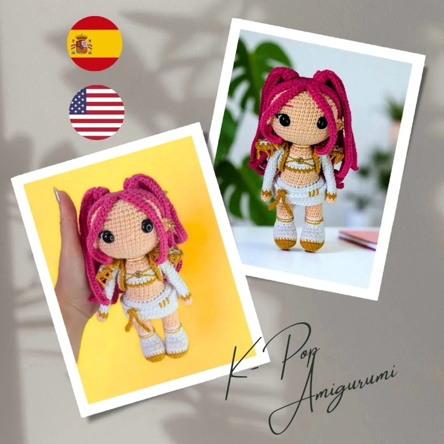 KPOP Magic Warriors Crochet Pattern Bundle – 3 Chibi Amigurumi Dolls (PDF Patterns)