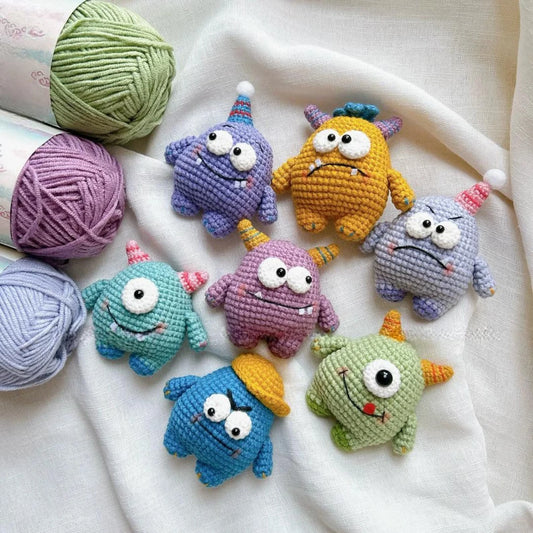 Mini Monsters Crochet Pattern Set – Cute Amigurumi Keychains (PDF Tutorial)