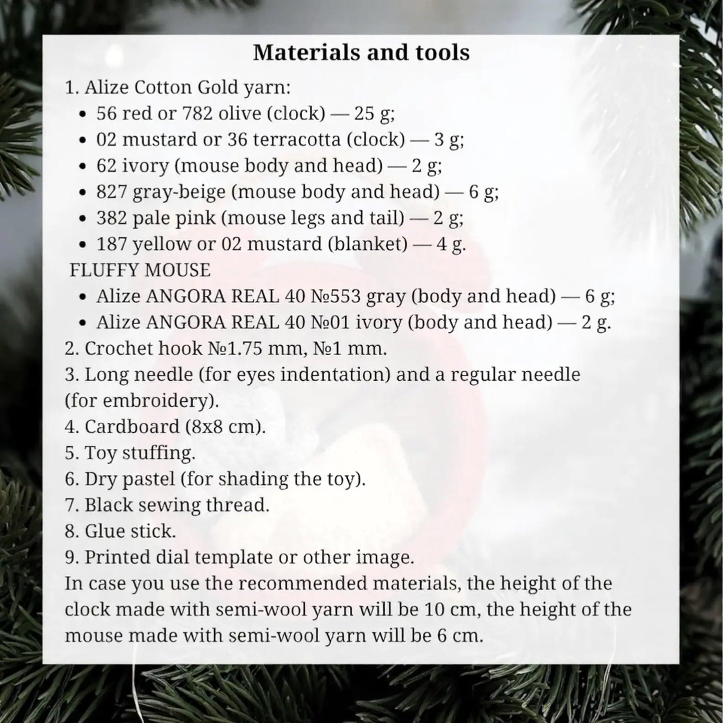 Mouse in the Clock – Christmas Amigurumi Crochet Pattern (PDF)