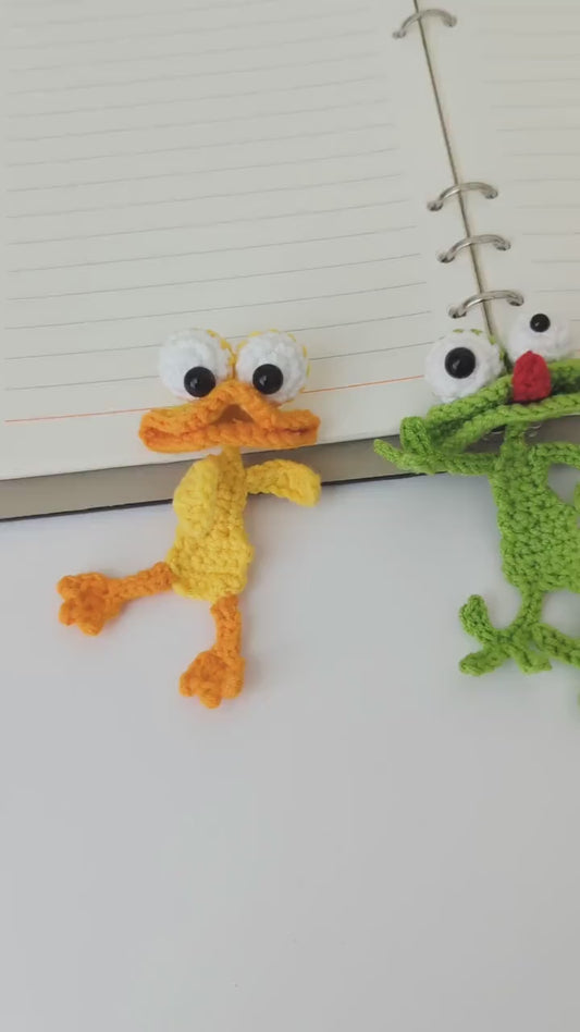 Funny Animal Bookmark Crochet Pattern Bundle – 3-in-1 PDF Tutorial (Lizard, Flat Rat, Silly Duck)